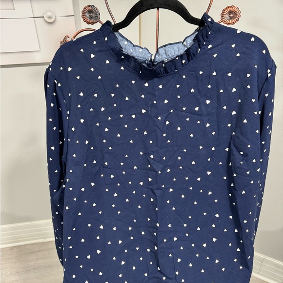 Women's Blouse plus size heart all over - Picture 6 of 8